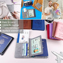 Melsbrinna RFID Passport Holder for Travel, Unisex Adults, Grey, PU Leather, RFID Protected, Passport Cover by TinyTreasures Baby Boutique