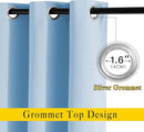 NICETOWN Blue Room Darkening Curtains for Living Room, Grommet Thermal Curtains Light & Sound Reducing Window Treatments for Bedroom/Home Family, W46 x L102 by TinyTreasures Baby Boutique