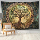 keowhsf Tree of Life Tapestry – Fantasy Forest Nature Landscape Wall Art with Mystic Green Aesthetic, Large Wall Hanging for Bedroom, Living Room, Home Decor by CozyNest Decor
