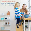 ECR4Kids Reach-Up Step Stool with Handles, Kids Furniture, Natural by TinyTreasures Baby Boutique