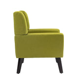 UIXE Accent Chairs Set of 2, Modern Upholstered Arm Chair, Mid-Century Club Armchair Comfy Single Lounge Sofa Button Tufted Living Room Reading Seat Bedroom Side Sitting for Home Office,Green by CozyNest Decor