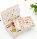 Girls Jewelry Box Earring Holder Organizer for Girls Jewelry Organizer Box Stud Earrings Organizer for Girls Womens Beige Jewelry Box for Earrings and Necklaces Rings Stud Earring Box for Teen by TinyTreasures Baby Boutique