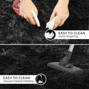 Ultra Soft Rug for Living Room, 4X6 Fluffy Shag Area Rug for Bedroom, Modern Shaggy Carpets Fuzzy Rug for Teens Dorm Nursery Home Decor Aesthetic, Upgrade Anti-Skid Durable, Black by TinyTreasures Baby Boutique