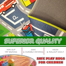 Car Rug Play Mat - Car Train Rugs Playroom Mat, Kids Rugs for Bedroom Road Rug with City Map Design Kid Room Decor, 59x31.49 lnches by TinyTreasures Baby Boutique