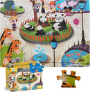 Jumbo Floor Puzzle for Kids, Large Jigsaw Puzzles 35 Piece for Kids Ages 3-5,Preschool Learning & Education Toys, Gifts for 4-8 Year Old Boys and Girls (Panda Animals) by TinyTreasures Baby Boutique