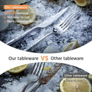 KINGSTONE Silverware Set, 5-Piece Flatware Set Cutlery Set Premium 18/10 Stainless Steel, Tableware Include Forks Knives Spoons for Home Kitchen Restaurant Wedding, Dishwasher Safe by CozyNest Decor