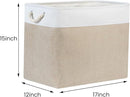 Bidtakay Storage Baskets for Shelves 17x12x15 in Beige Clothes Bins Storage for Closet Set of 2 Large Organization Baskets for Bedroom Blankets Dog Toy Basket Nursery Baby Baskets with Handles by TinyTreasures Baby Boutique