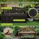 Greesum 80 Gallon Outdoor Storage Bench, Resin Patio Furniture with Armrest,Waterproof and UV-Resistant, Perfect to Garden, Poolside and Lawn, Dark Black by CozyNest Decor
