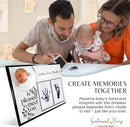 Inkless Hand and Footprint Kit, Baby Keepsake Plaque & Baby Shower Gifts - Ideal as Mom To Be Gift, Nursery Picture Frames, Clean Touch Hand and Footprint Kit (Style 1 - Design 5) by TinyTreasures Baby Boutique