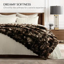 EVERGRACE Ultra Soft Luxury Fluffy Ridgeline Faux Rabbit Fur Throw Blanket, Thick Warm Bubble Throw for Bed, Cozy Plush Reversible Blankets for Couch, Chair, Sofa, Mocha Brown, 60x80 Inches, 870 GSM by CozyNest Decor