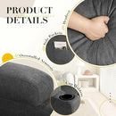 Recliner Chair, 360° Swivel Rocker Chair for Adults, Rocking Recliner Chair with Massage, Comfy Single Sofa with Side Pockets Cup Holders for Living Room, Bedroom, Nursery (Fabric, Dark Gray) by TinyTreasures Baby Boutique