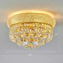 5-Light Crystal Flush Mount Chandelier Ceiling Light Fixture for Living Room Dining Room Bedroom Foyer Entryway Hallway Closet Bathroom (Gold D14) by CozyNest Decor