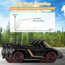 Costzon Ride on Car, Lamborghini Licensed 12V Battery Powered 4WD Sports Car with Remote Control, 3 Speeds, Hydraulic Doors, LED Lights, Towing Wheel, Horn, Music, Electric Vehicle for Kids Aged 3-8 by TinyTreasures Baby Boutique