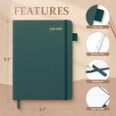 Planner 2025-2026, Academic Linen 2025-2026 Monthly Planner July 2025 to June 2026, Weekly & Daily Organizer with Tabs, Note Pages, Hardcover 5.65" x 8.15"- Ideal for School, Work & Productivity-Green by TinyTreasures Baby Boutique