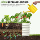 Oval 8x2x1.5 FT Galvanized Raised Garden Bed Kit, 31 in 1 Large Metal Planter Box for Outdoor Gardening, 18” Garden Bed for Vegetables Flower Herb(Pearl White) by GreenHaven Gardens