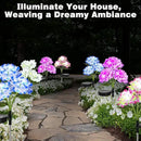 4 Pack Solar Garden Lights, Solar Flowers Lights with 4 Blooming Hydrangea Flowers, Waterproof Solar Lights Outdoor for Yard Porch Patio Backyard Pathway Gardening, 2 Lighting Modes, Colorful by GreenHaven Gardens