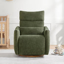 CHITA Swivel Rocker Recliner Chair, Power Nursery Glider Recliner, Nursery Rocking Chair with Adjustable Power Headrest, FSC Certified, Solid Wood Base, Moss Green by TinyTreasures Baby Boutique