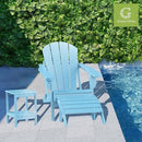 GREENVINES Adirondack-Ottoman | Set of 4 | HDPE Plastic | Outdoor Footrest | All Weather | Foot Rest | Foot Stool | Arctic | for Adirondack Chair | for Patio Backyard Pool by CozyNest Decor