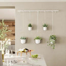 Umbra Triflora Hanging Planter for Window, Indoor Herb Garden, Set of 5, White/Brass by GreenHaven Gardens