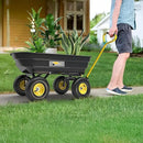 Garden Dump Cart, Heavy-Duty Utility Wagon with 600 lb Capacity, 4 Cu Ft Bed, 10" Pneumatic Tires, 180° Pivot Steering for Yard, Lawn, and Beach Use by GreenHaven Gardens