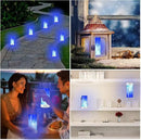 Led Flame Light,USB Rechargeable LED Fire Candles Outdoor Hanging Lamps with Remote for Home Party Halloween Christmas Decoration (Blue) by GreenHaven Gardens