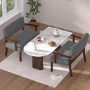Accent Chair 2 Seat, Arm Chairs with Soft Seat and Armrests for Living Room, Love seat for Dining, Reading, and Waiting Rooms (Gray) by CozyNest Decor