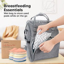 Organic Nursing Pads - 14 Washable Viscose Derived from Bamboo Breastfeeding Pads, Wash Bag, Reusable Breast Pads for Breastfeeding, Nipple Pads for Breastfeeding Essentials (Sweetheart, L 4.8") by TinyTreasures Baby Boutique