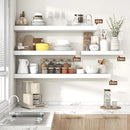 Heimlove 36 Inch Floating Shelves for Wall Set of 2,White Wall Shelves for Storage & Decor - Heavy Duty with Invisible Brackets,Perfect for Living Room,Bedroom,Home Office by CozyNest Decor