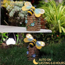 Garden Statue Bee Decor-Outdoor Statue Bees Decorations-Solar Garden Light Bumble bee Figurine Patio,Balcony,Yard,Lawn Ornament Mom Gift by GreenHaven Gardens