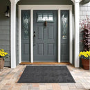 Mibao Front Door Mat Outside Entrance, Durable Outdoor Indoor Mat, Low Profile Heavy Duty Doormat, Non-Slip, Traps Dirt and Moisture, Easy Clean Patio Porch Entryway Mat, 17" x 29.5", Grey by CozyNest Decor