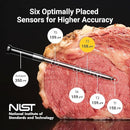 Wireless Bluetooth Smart Meat Thermometer: Standalone Base, WiFi Thermometer with Sub-1G, 6 Sensors NIST Certified Accuracy, 4 Probes, for Kitchen, BBQ, Grill, Oven, Smoker, Rotisserie by TinyTreasures Baby Boutique