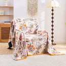 Boho Throw Blanket for Bed, 100% Cotton Soft Rustic Quilt Fall Blanket, 60"x80" Floral Printed Farmhouse Decor Bed Blankets, All Season Rustic Reversible Bohemian Throw Quilt by CozyNest Decor