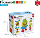 PicassoTiles 100pcs 0.5” Pixel Magnetic Puzzle Cube Mix & Match Cubes Sensory Toys STEAM Education Learning Building Block Magnets Children Construction Toy Set Stacking Magnet Creative Kit PMC100 by TinyTreasures Baby Boutique