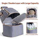 NCVI Breastmilk Cooler Bag with 2 Ice Pack, Breast Pump Bag with Cooler Fits 6 Bottles, Double Layer Breast Milk Baby Bottle Cooler Bag, for Travel, Nursing Mom Daycare, Work, Picnic (Stripe) by TinyTreasures Baby Boutique