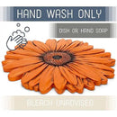 NAT & Jules Gerbera Daisy Flower Shaped Dimensional Indoor Outdoor 12 inch Cast Resin Decorative Garden Stepping Stone, Patio, Walkway Sculpture Yard Art, Orange by CozyNest Decor