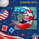 Wind Spinner - American Flag Eagle Wind Spinners, Hanging Wind Sculptures, 12in 3D Metal Birds Wind Catcher, Outdoor Garden Decor Yard Art Patriotic Decoration Eagle Gifts for Men Women by GreenHaven Gardens