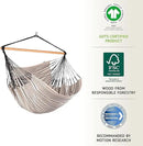 La Siesta® - XL King Habana Cotton Hanging Hammock Chair, Indoor Outdoor Hammock Swing Chair, Boho Hanging Chair Bedroom Patio, Max 355 Lbs, Zebra by GreenHaven Gardens