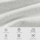 Macochico 100% Blackout Greyish White Linen Curtains 84 Inches Long Pinch Pleated Burlap Curtains for Bedroom Living Room Farmhouse Nursery Thermal Window Panels with Tieback 72”Wx84”L 1 Panel by CozyNest Decor