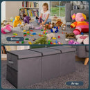 Extra Large Toy Storage Organizer with Lid - Sturdy, Collapsible Toy Chest Storage Box Design - Toys Bin with Dividers for Kids, Nursery, Bedroom, Playroom 37"x16"x14" by CozyNest Decor