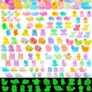 120PCS Glow in The Dark Mini Resin Animals 20 Styles of Luminous Ducks dinosaurswls Frogs and More Tiny Figurines for Fairy Garden Aquarium Terrarium Potted Plants Dollhouse Decor by GreenHaven Gardens