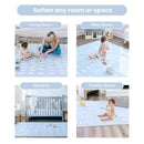 Baby Play Mats for Floor - Shoreline (4x6ft) - Premium EVA Foam Play Mat for Babies & Toddlers - Perfect for Tummy Time, Crawling, Playroom - Stylish & Comfortable Kids Play Mat by TinyTreasures Baby Boutique