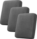 H.VERSAILTEX Velvet Stretch Couch Cushion Cover Plush Cushion Slipcover for Chair Loveseat Sofa Cushion Furniture Protector Seat Cushion Sofa Cover (3 Piece Sofa Cushion Covers, Grey Striped) by CozyNest Decor