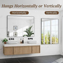 Bathroom Mirror 48" x 36", Large Rectangle Wall Mirror, Black Metal Frame Wall Mounted Mirrors for Bathroom, Vanity, Bedroom, Entryway Decor(Horizontal/Vertical) by CozyNest Decor