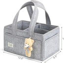 PeraBella Diaper Caddy Organizer with Handle, Baby Shower Gifts Basket Bag, Registry Search Must Haves Items, Nursery Storage Organizer for Newborn Girl Boy, Baby Bag Essentials, Car Diaper Caddy Cart by CozyNest Decor