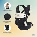 Joie Savvy Lite Air 3-in-1 Baby Carrier – Lightweight, Ergonomic Baby Carrier with 3 Carry Positions, Breathable Fabric, Padded Straps, and Lumbar Support (Jet) by TinyTreasures Baby Boutique
