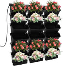 Self-Watering Wall-Mounted Planter, Vertical Garden Planter Set with 18 Pots, Stackable Plant Grow Pots with Electronic Timer for Growing Veggies, Fruits, Herbs, Flowers. by CozyNest Decor