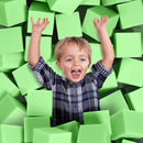 Foam Pit Cubes, 24 PCS 5 Inches Gymnastics Foam Blocks Trampoline Blocks, Multi-Sport Protective Padding for Freerunning, Trampoline, Parkour, Skate Parks & BMX - Green by TinyTreasures Baby Boutique
