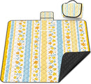 Extra Large Picnic Blanket Waterproof,80"x 80"Foldable Machine Washable Beach Blanket,Outdoor Blanket for 6-8 Adults,Suitable for Indoor Crawling,Park Beach,Camping,Hiking,Family Travel(Floral Print) by TinyTreasures Baby Boutique
