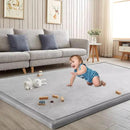 Baby Play Mat for Floor Tummy Time Mat Nursery Rug Muscle Mat Area Rug Playroom Rug Tatami Mat 6'7"x5'11" Memory Foam 1.3" Thick Crawling Mat for Babies,Toddlers, Infants, Kids(Light Gray) by CozyNest Decor