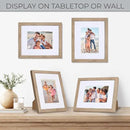 Sheffield Home 4 Piece Gallery Wall Frame Set, 8x10 Inch, Light Natural by CozyNest Decor